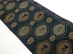 有栖川文に花菱・襷模様名古屋帯